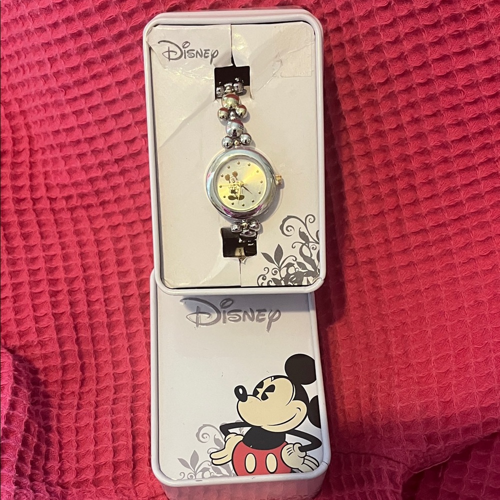 Disney Mickey Mouse Watch with Black and Silver Details